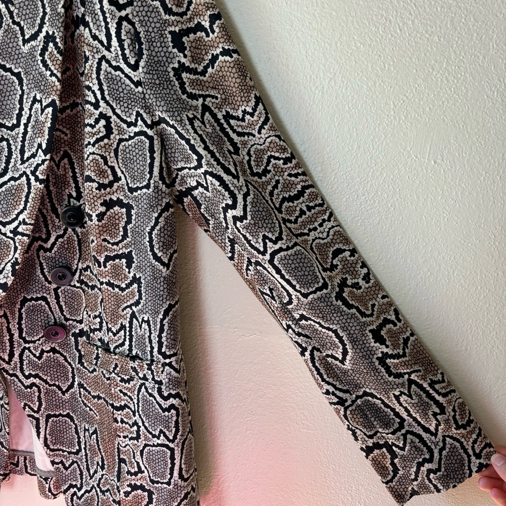Cabi Python Snake Double Breasted Pocket Blazer I… - image 3